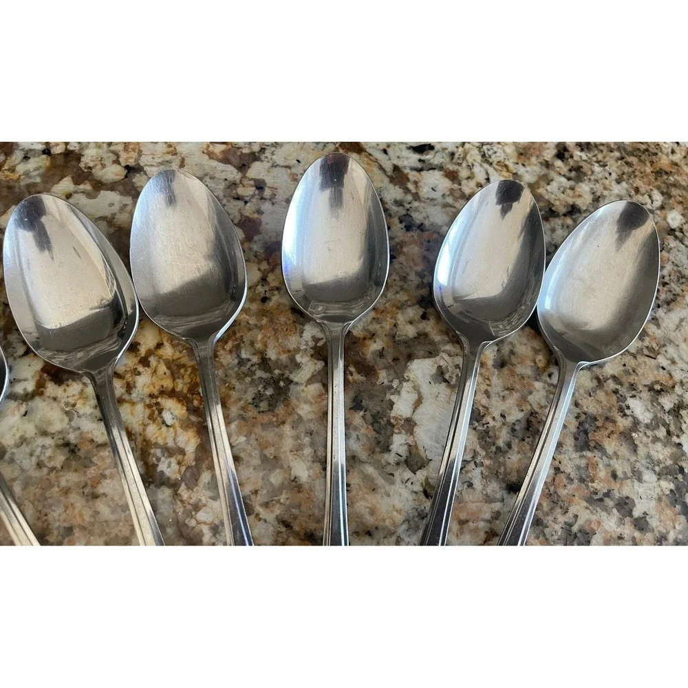Lot of 9 Supreme Cutlery By Towel Serving Spoon  Stainless Japan